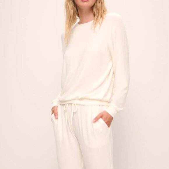 Eberjey Cozy Time Brushed Modal Top + Pant - Picture 1 of 9